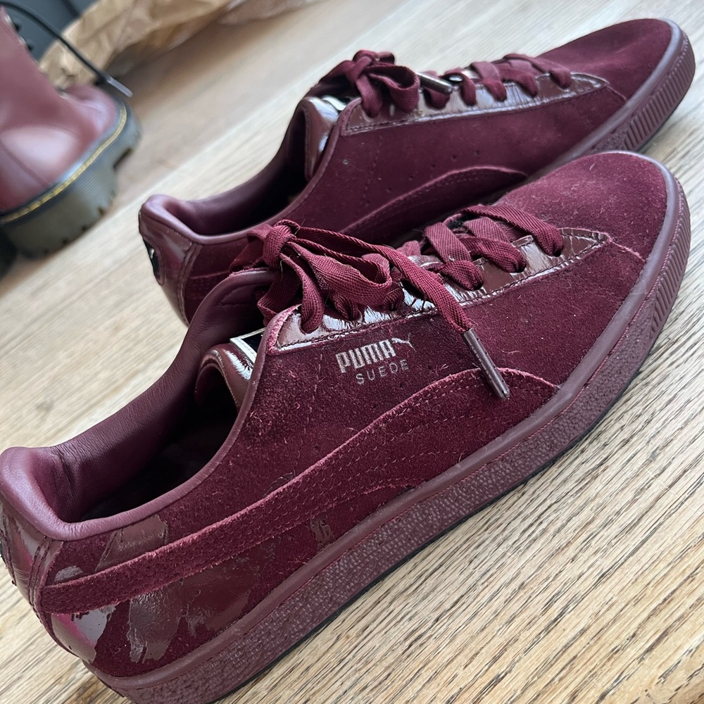 MAC Cosmetics fans!!!! 
50th Puma burgundy Suede X MAC Cosmetics Sin color